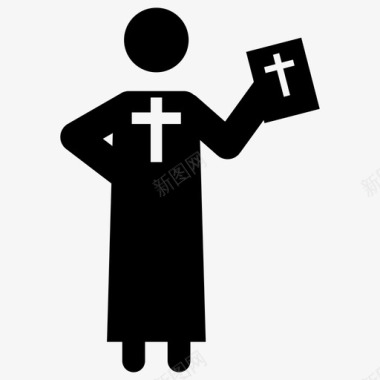 耶稣教会牧师图标图标