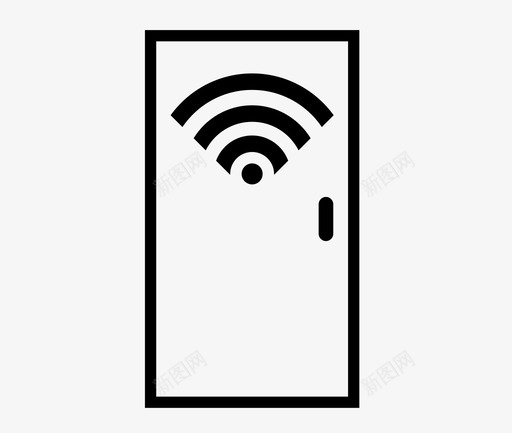 自动门自动wifi图标svg_新图网 https://ixintu.com wifi 无线 智能家居 自动 自动门