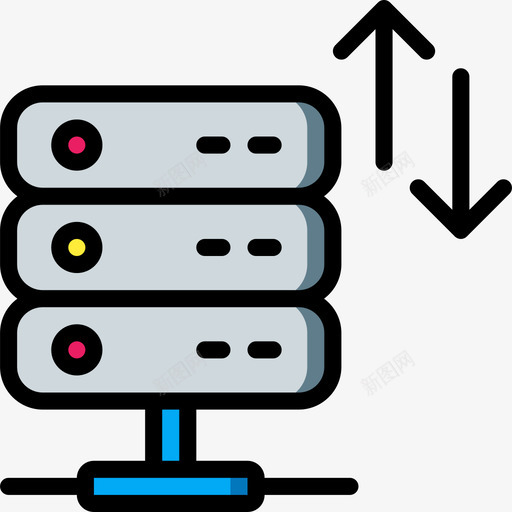 带宽网络托管15线性颜色图标svg_新图网 https://ixintu.com 带宽 托管 线性 网络 颜色