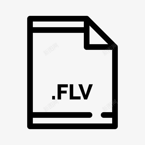 flv文档扩展名图标svg_新图网 https://ixintu.com flv 扩展名 文件 文档 类型