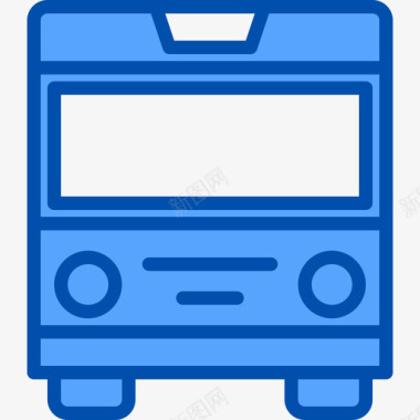 公交111路蓝色图标图标