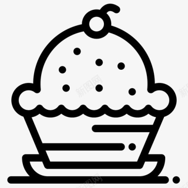 蛋糕甜点松饼图标图标