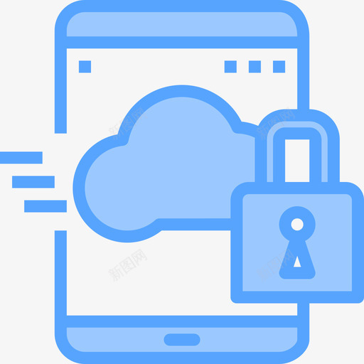 云计算平板应用5蓝色图标svg_新图网 https://ixintu.com 云计算 平板 应用 蓝色