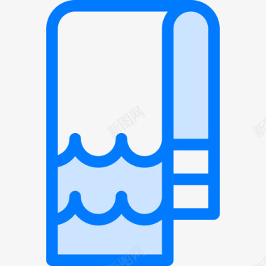 毛巾游泳6蓝色图标图标