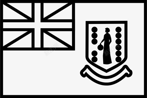 英属维尔京群岛旗帜国家图标图标