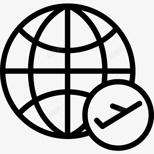 全球范围185次旅行直线图标svg_新图网 https://ixintu.com 185次 全球 旅行 直线 范围