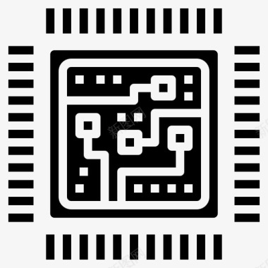 处理器芯片计算机图标图标