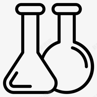烧瓶化学家科学图标图标