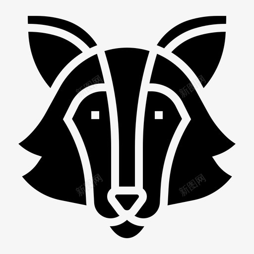 狼动物狗图标svg_新图网 https://ixintu.com 动物 动物头像 土狼 狗 狼 鬣狗