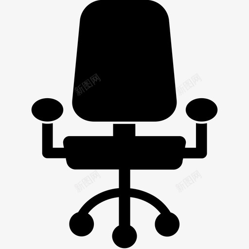办公椅装饰家具图标svg_新图网 https://ixintu.com 办公椅 家具 家具实心图标 家居 装饰