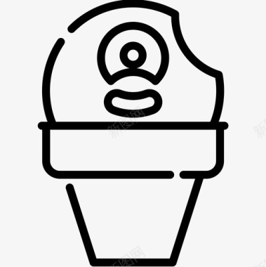 冰淇淋万圣节62直系图标图标