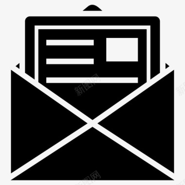 商业文件简历电子邮件图标图标