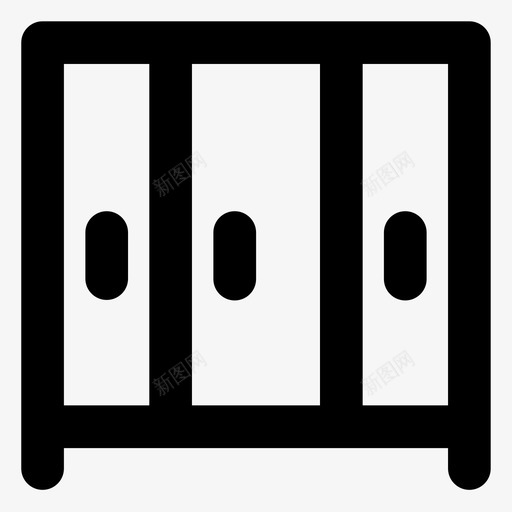 橱柜公寓家具图标svg_新图网 https://ixintu.com 公寓 室内 家具 家居用品 橱柜 起居室