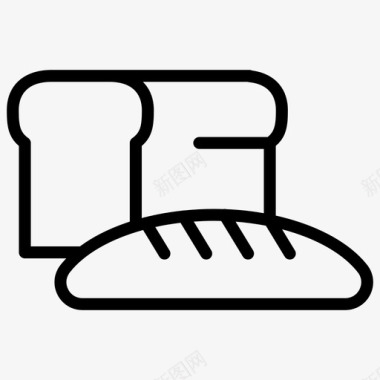 面包法式面包吃的图标图标