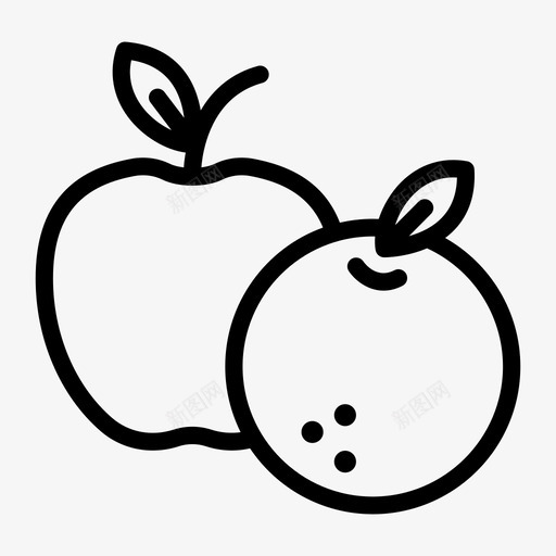 苹果甜点食物图标svg_新图网 https://ixintu.com 水果 甜品 甜点 苹果 食物