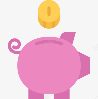 小猪存钱罐钱57平的图标图标