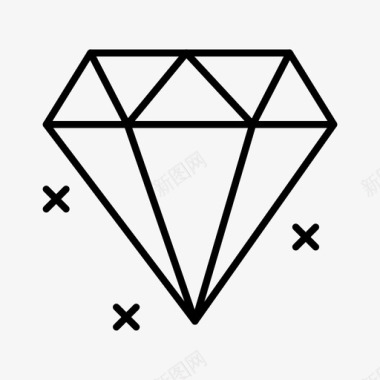钻石珠宝网络界面2月收集v4图标图标