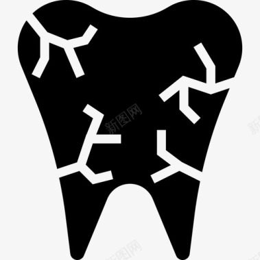 牙齿人体器官4字形图标图标
