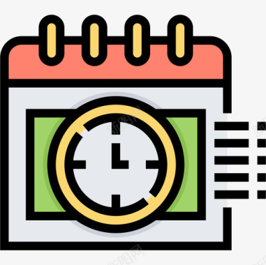 日历交付54线性颜色图标图标