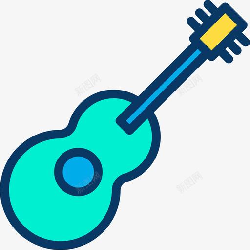 吉他音乐69线性颜色图标svg_新图网 https://ixintu.com 吉他 线性 音乐 颜色