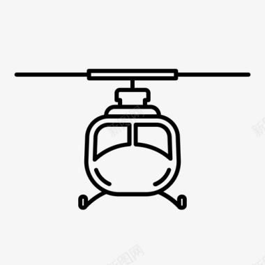 直升机前视图运输图标图标