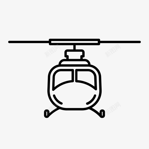 直升机前视图运输图标svg_新图网 https://ixintu.com 前视图 直升机 运输