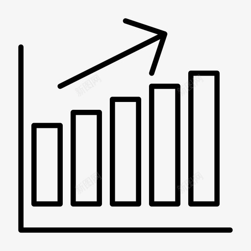 图表业务收入增加图标svg_新图网 https://ixintu.com 储蓄 利润 利润大纲 图表业务 增加 提高 收入