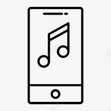 智能手机音乐音频文件播放列表图标图标