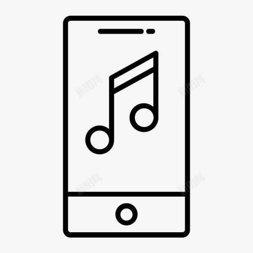 智能手机音乐音频文件播放列表图标svg_新图网 https://ixintu.com 播放列表 智能手机音乐 音频文件