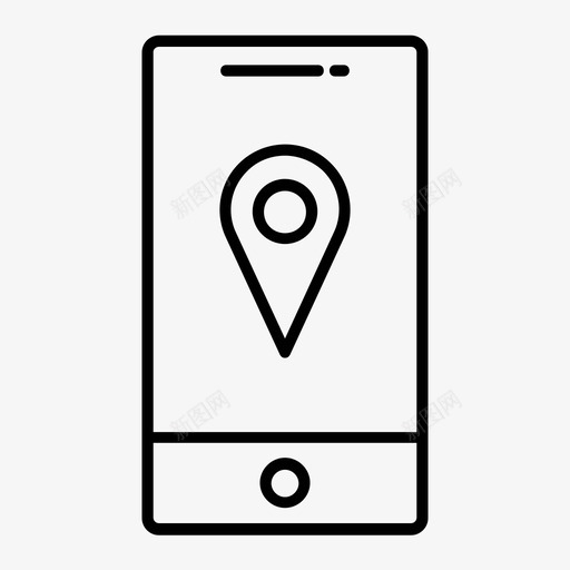 智能手机定位gps应用程序地图pin图标svg_新图网 https://ixintu.com gps pin 地图 定位 导航 应用程序 手机 智能