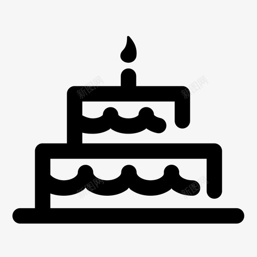 蛋糕生日蛋糕甜点图标svg_新图网 https://ixintu.com 其他 甜点 生日蛋糕 糕点 蛋糕 食物