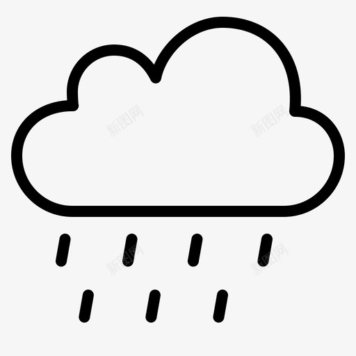 小雨云雨图标svg_新图网 https://ixintu.com 云 云和天气 天气 小雨 雨