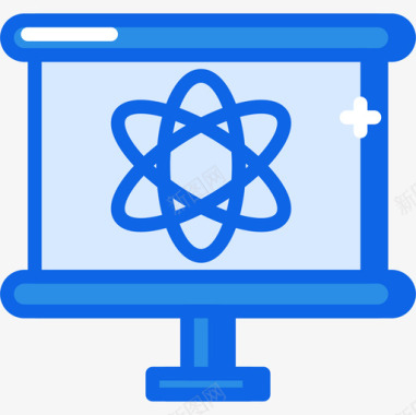原子科学82蓝色图标图标