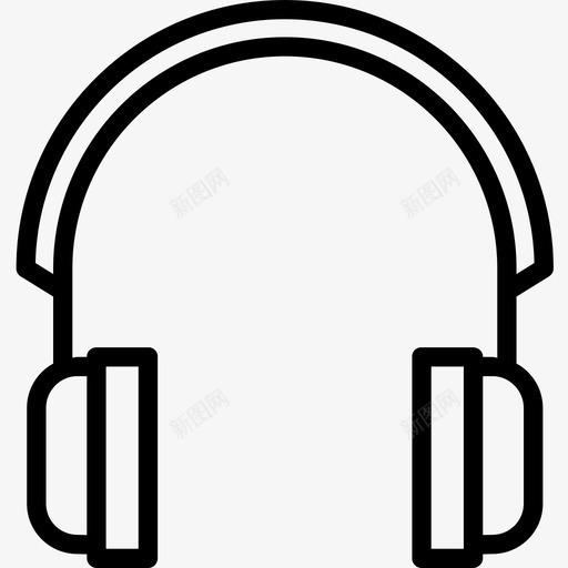 耳机音乐66线性图标svg_新图网 https://ixintu.com 线性 耳机 音乐