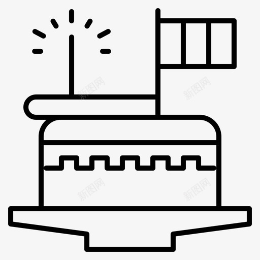 蛋糕庆祝日图标svg_新图网 https://ixintu.com 帕特 帕特里 常规 庆祝 爱尔兰 独立日 线路 节日 蛋糕 里克