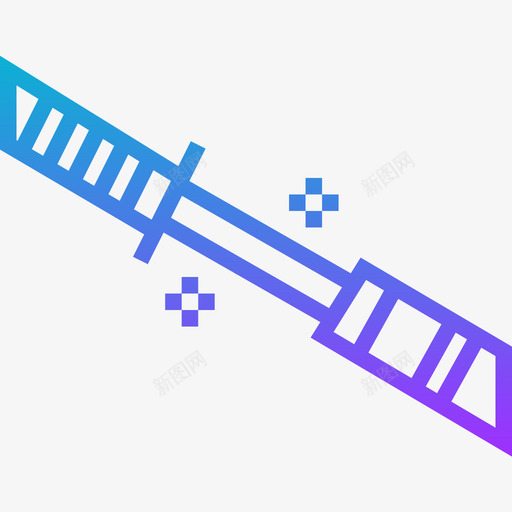 Katana日本27渐变图标svg_新图网 https://ixintu.com Katana 日本 渐变