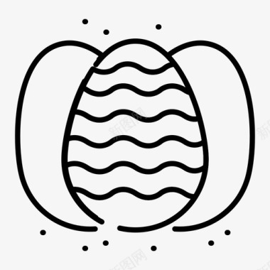 复活节彩蛋自然兔子图标图标