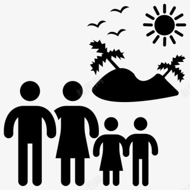 家庭散步家庭小组家庭成员图标图标