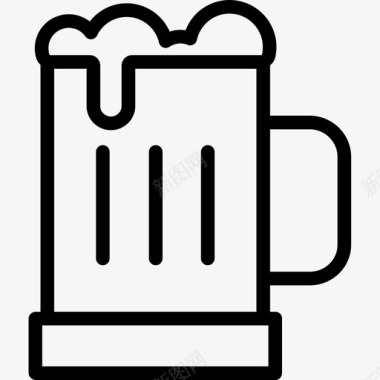 啤酒41号赌场直线型图标图标