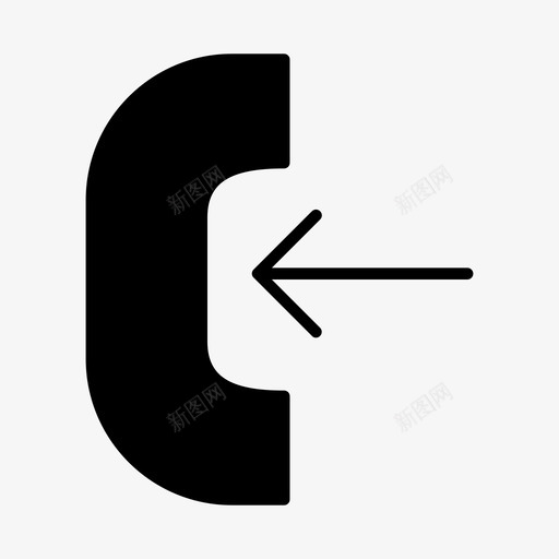 收入电话电话通讯图标svg_新图网 https://ixintu.com 字形图标工程 收入电话 电话 联系 通讯