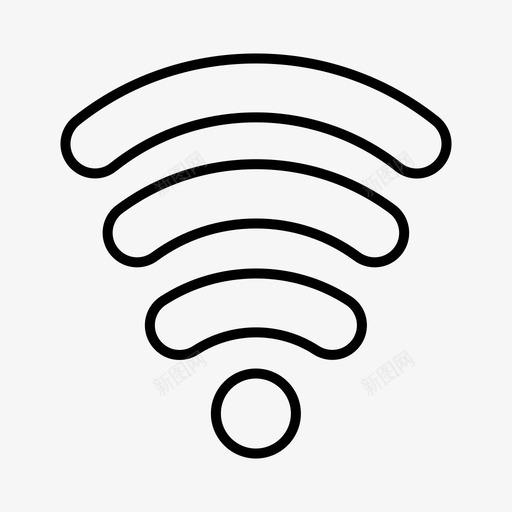 wifi服务信号图标svg_新图网 https://ixintu.com wifi 信号 基本ui元素常规线路 服务