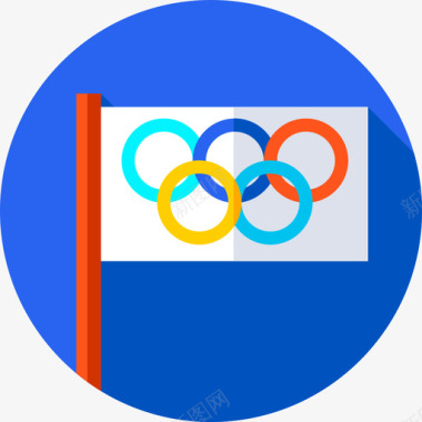 奥运会10号游行平铺图标图标
