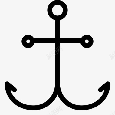 水手锚徽章图标图标