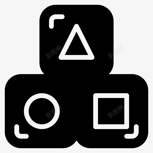 立方体学校文具图标svg_新图网 https://ixintu.com 学校 学校文具字形实心 文具 立方体
