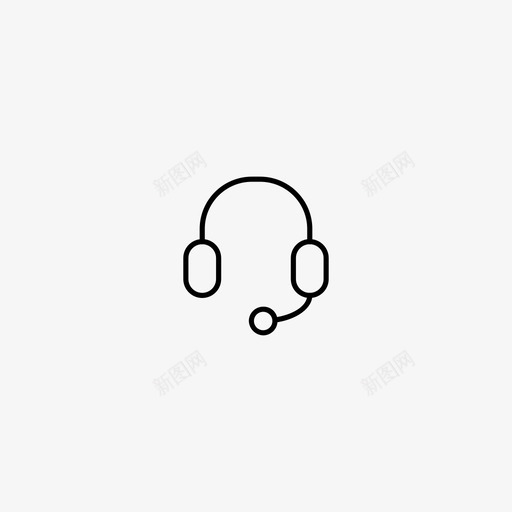 耳机麦克风用户界面图标svg_新图网 https://ixintu.com 图标 用户界面 耳机 麦克风