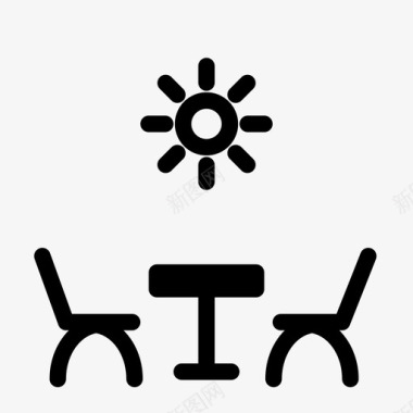 椅子春天阳光图标图标