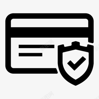 安全支付信用卡贷款保护图标图标