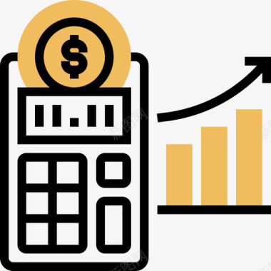 计算器商业管理39黄影图标图标