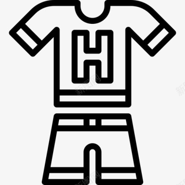 服装嘻哈9线性图标图标