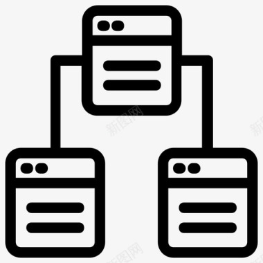 网络托管托管服务器网络服务器图标图标